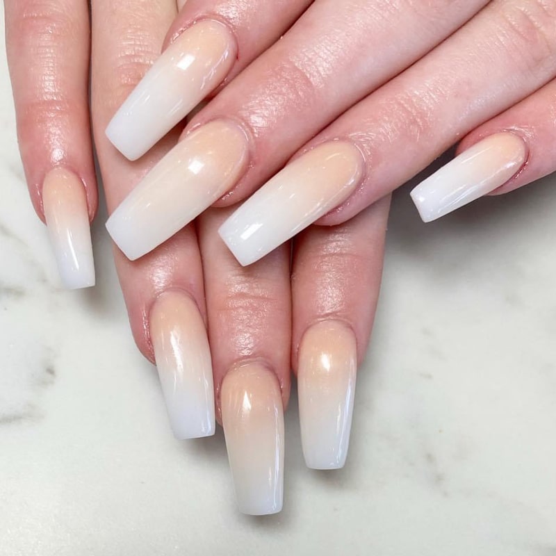Solar Nails with Clear Fill-in